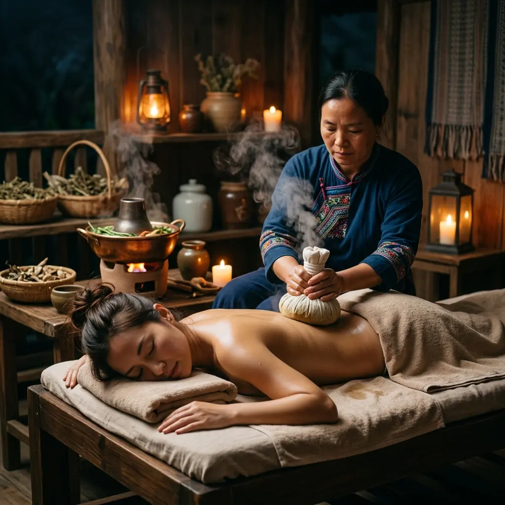 Traditionelle Yao-Hot-Pot Massage